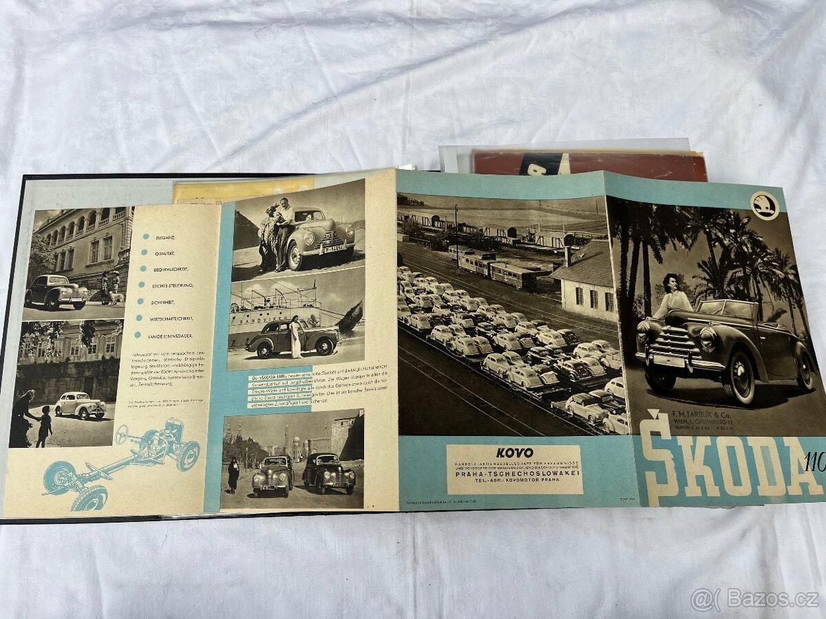 Škoda originální prodejní letáky 1940-1999
