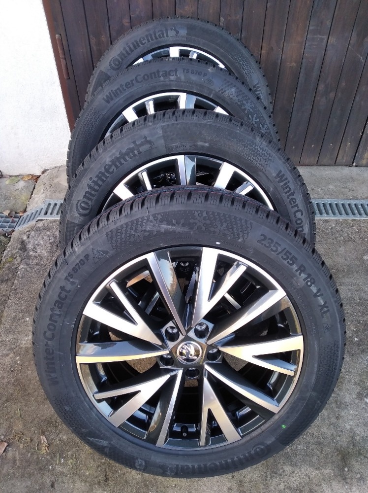 NOVÁ zimní originál alu sada Škoda Kodiaq II 18"