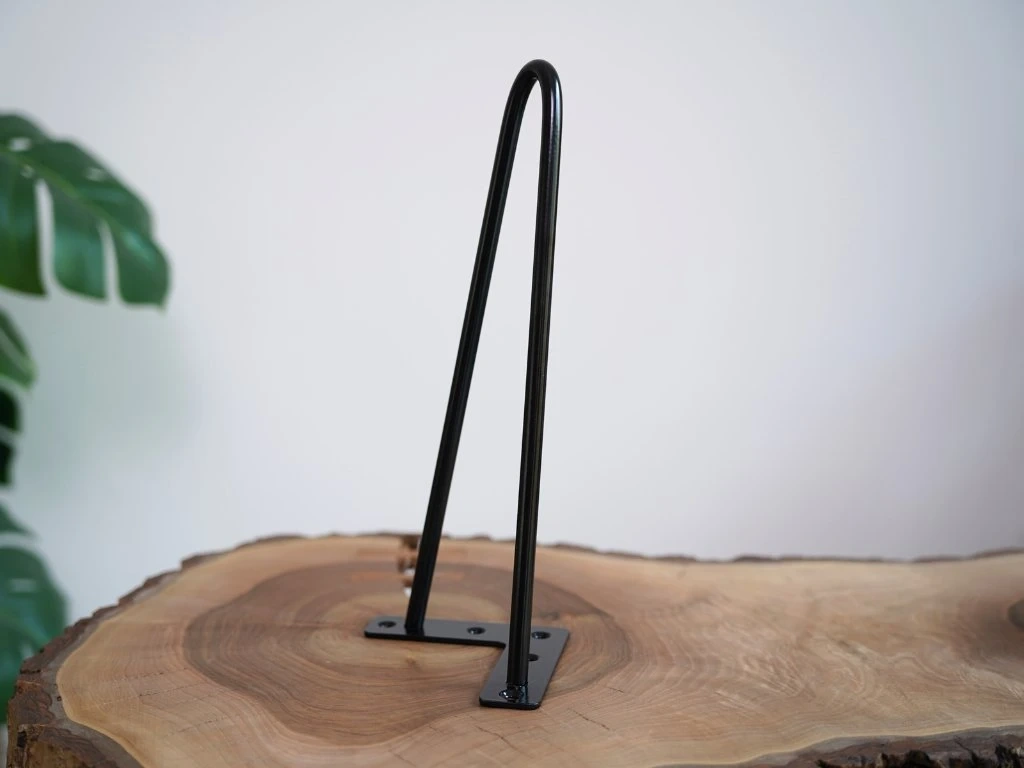 Industrial Hairpin Podnož Noha 2 ramenná Černá - 2. jakost