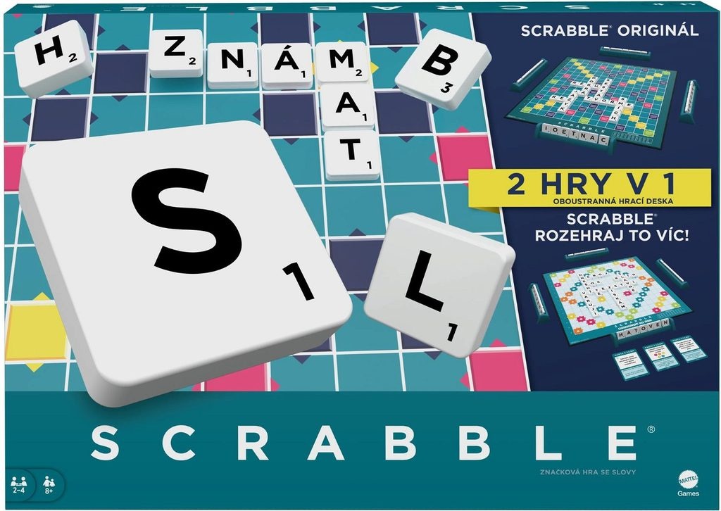 Mattel Scrabble Originál 2v1 CZ