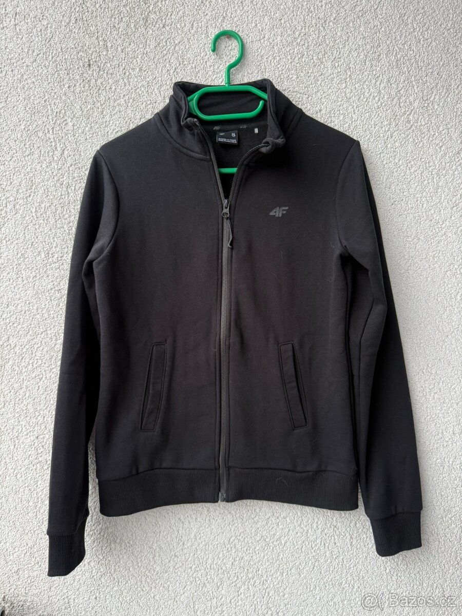 Dámská černá mikina na zip 4F