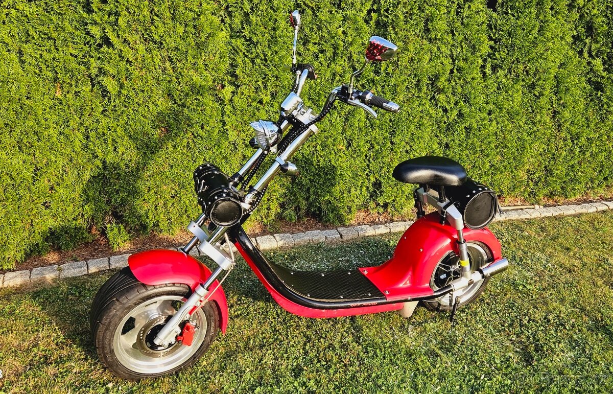 Elektrická koloběžka Chopper Chrom 1000 W červená