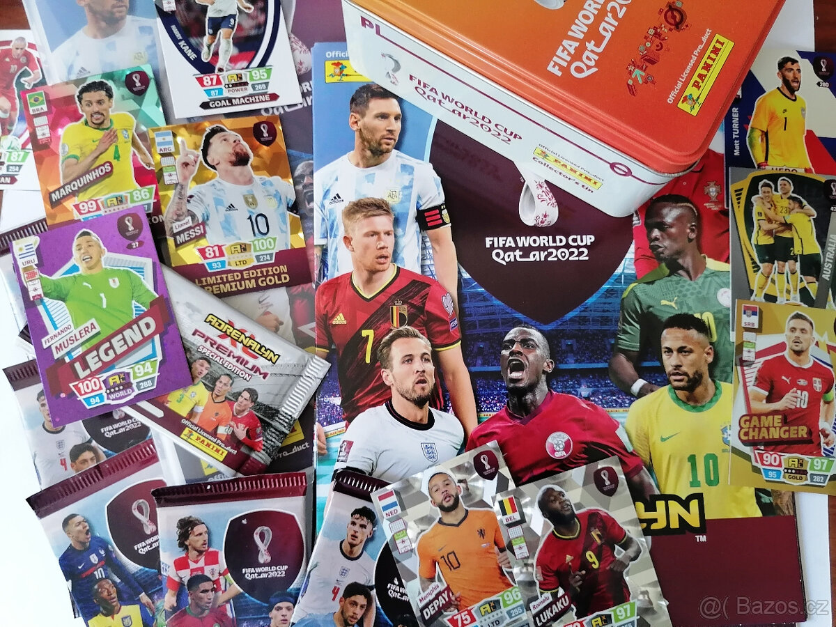 Fotbalové karty World Cup QATAR 2022 Albumy,balíčky,boxy ...