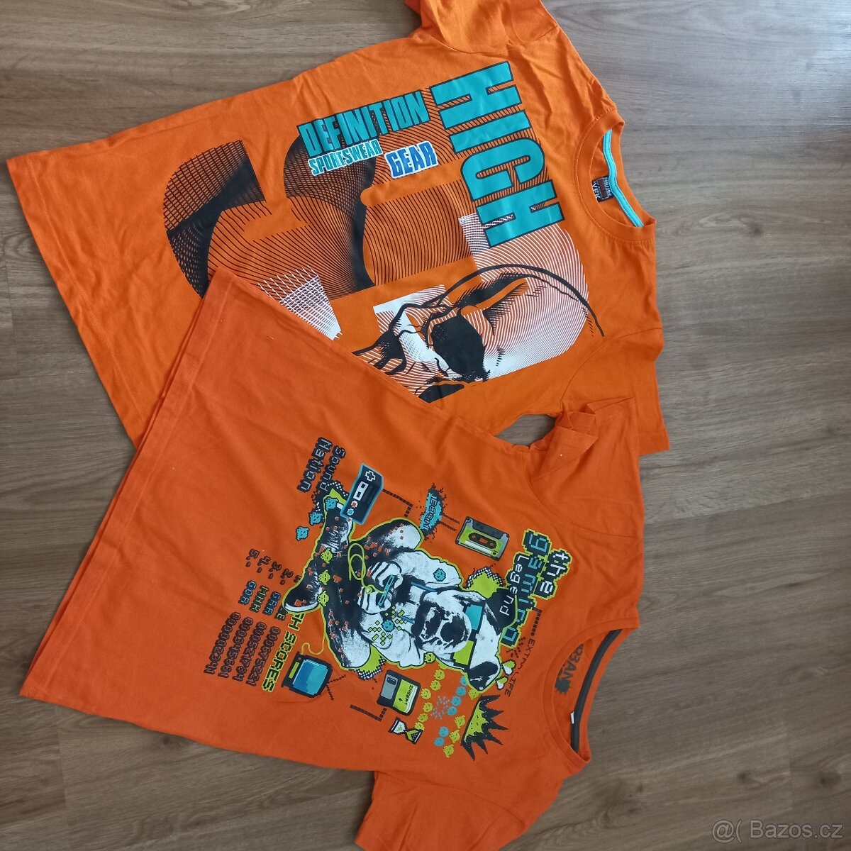 C&A + Kik 2x oranžové tričko v. 146-152 TOP