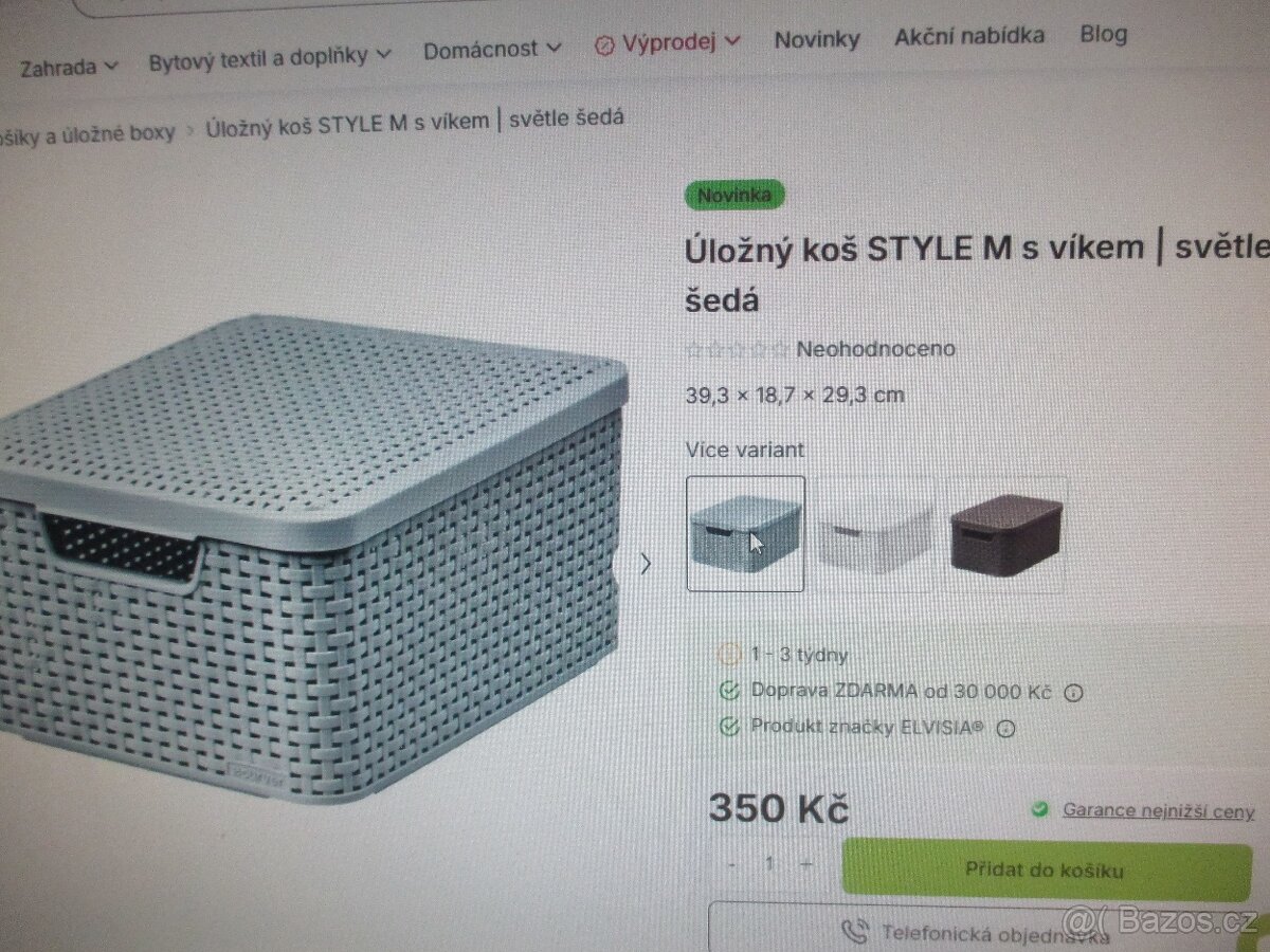 2x nový úložný box-Cena za oba