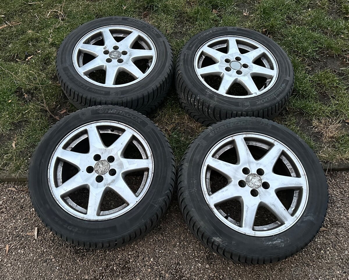 Alu Kola 5x100 R16 6,5J 16H2 ET 35, 205/55R16 91H ZIMNÍ SADA