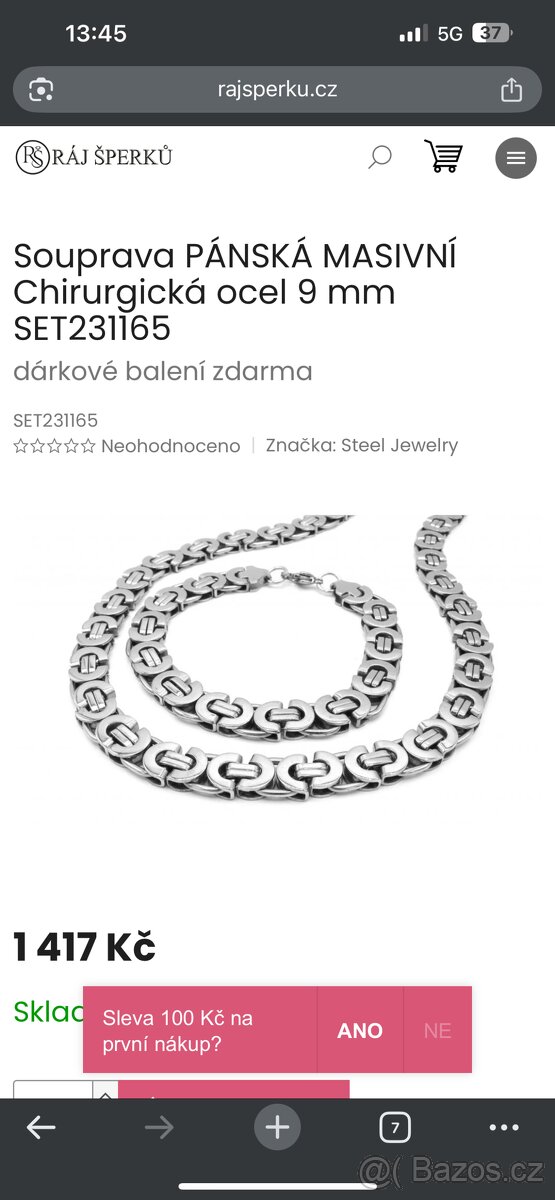 Sada z chirurgické oceli