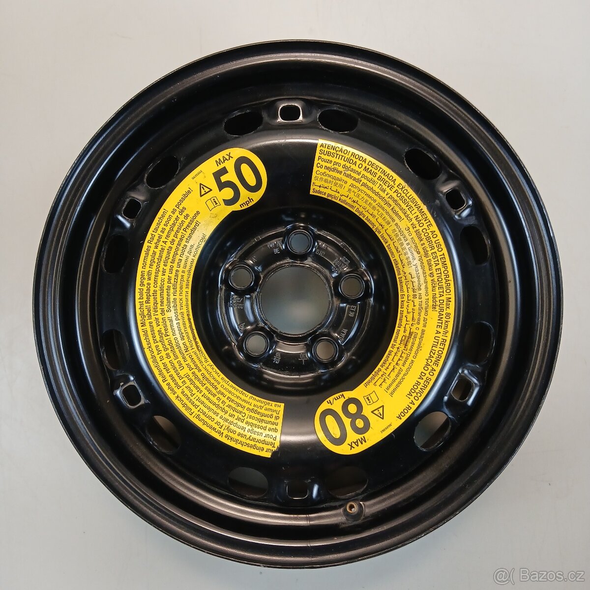 Rezervní disk VW/Seat/Škoda/Audi 6Jx15" ET38 5x100 57,1 - 1