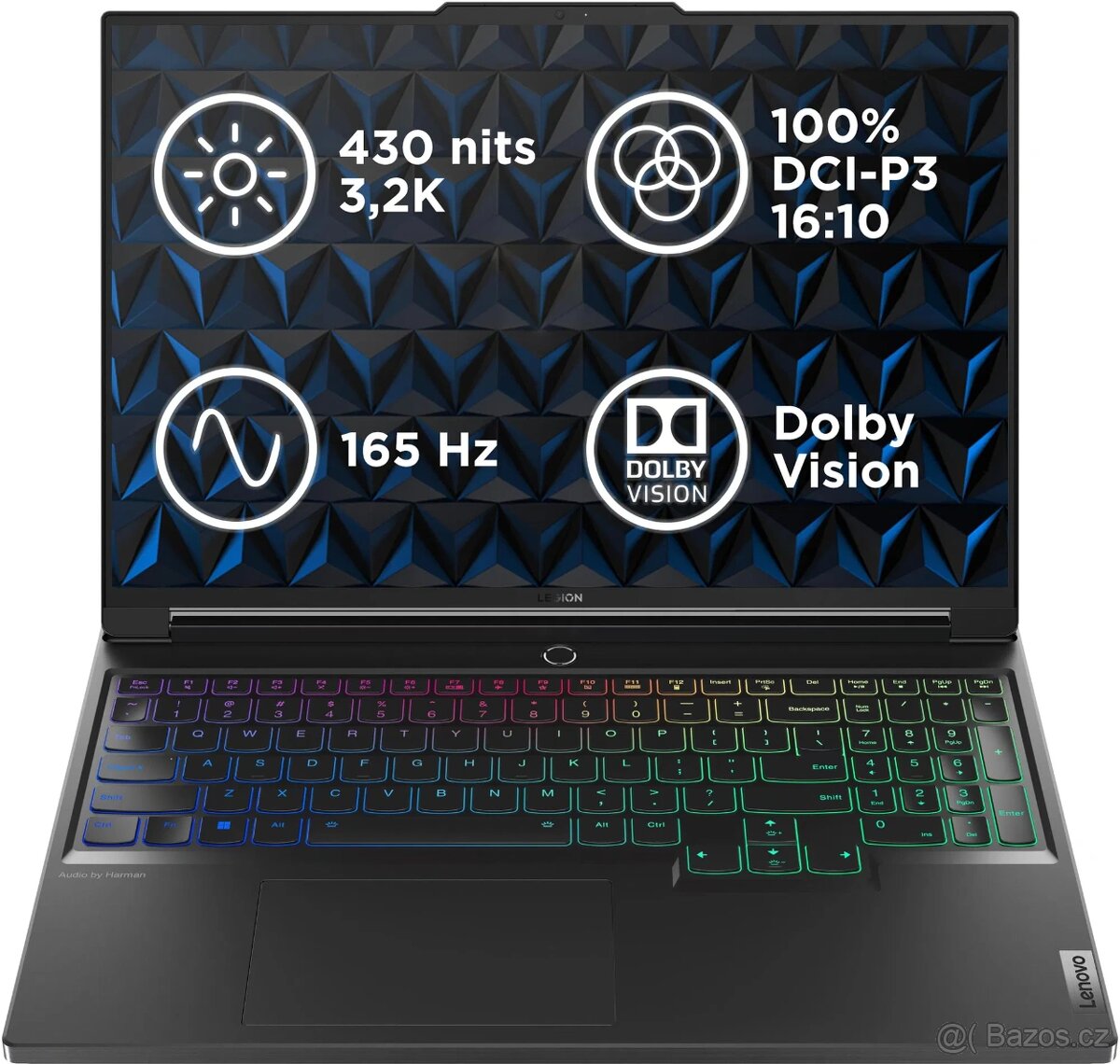 Lenovo Legion 7 16IRX9 RTX 3070 – jako nový, záruka 3 roky