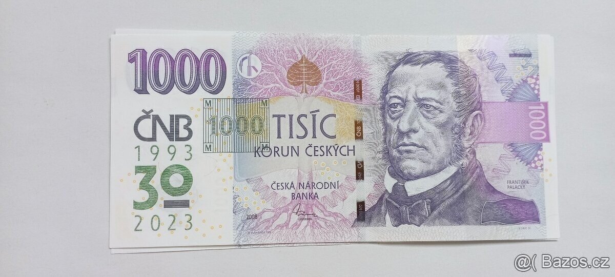 1000 Kč s přítiskem UNC, série R11
