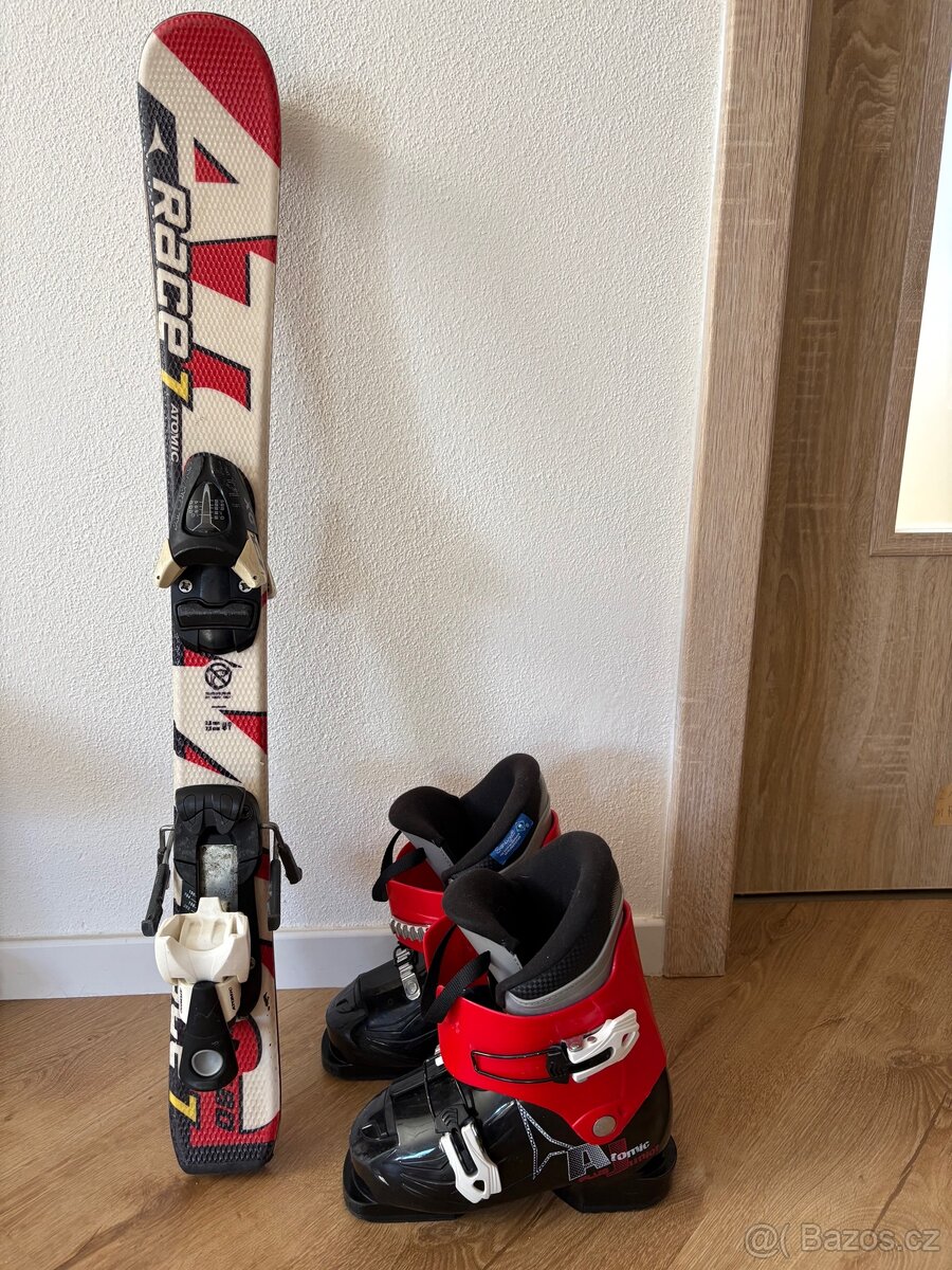 Detské lyze Atomic Race 80 cm + boty Atomic Plus Junior