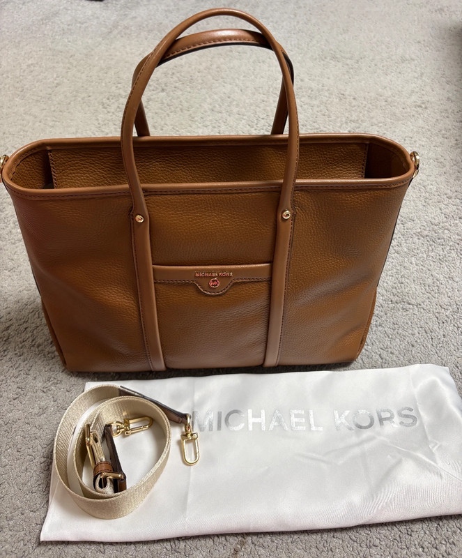 Michael Kors Beck hnědá kožená kabelka