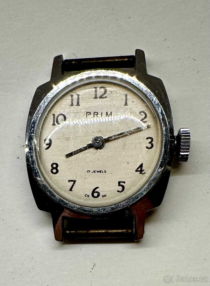 Náramkové hodinky mechanické PRIM NEfunkční
