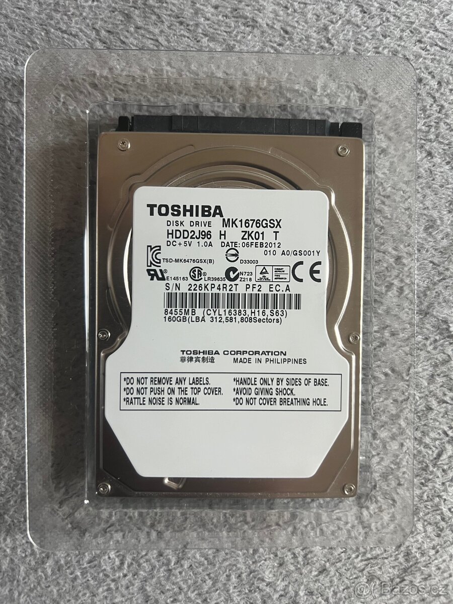 HDD Toshiba 160 GB