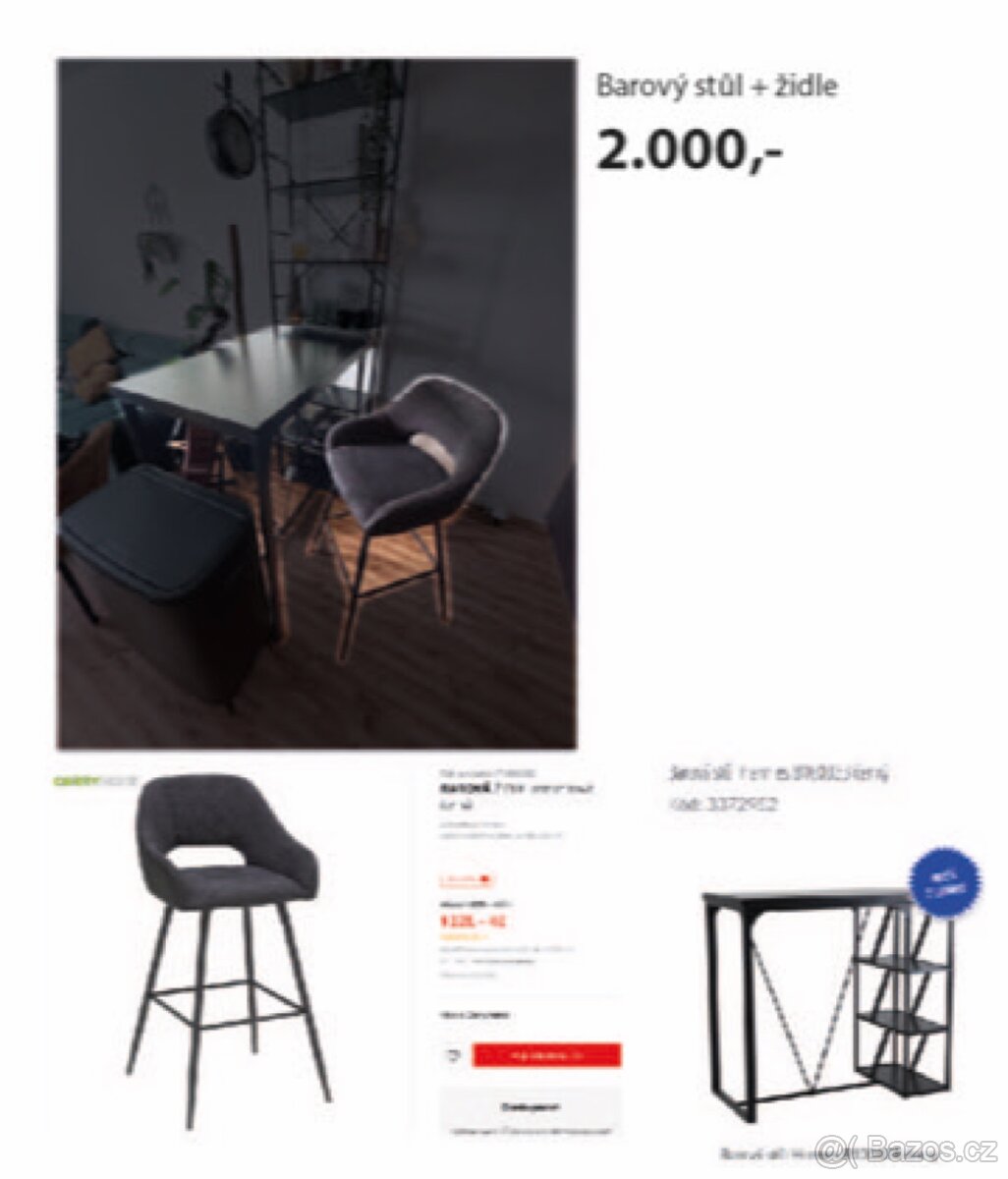 Barový stůl + židle