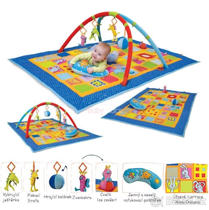 Hrací deka TAF TOYS s hrazdou - "Zvídálek"