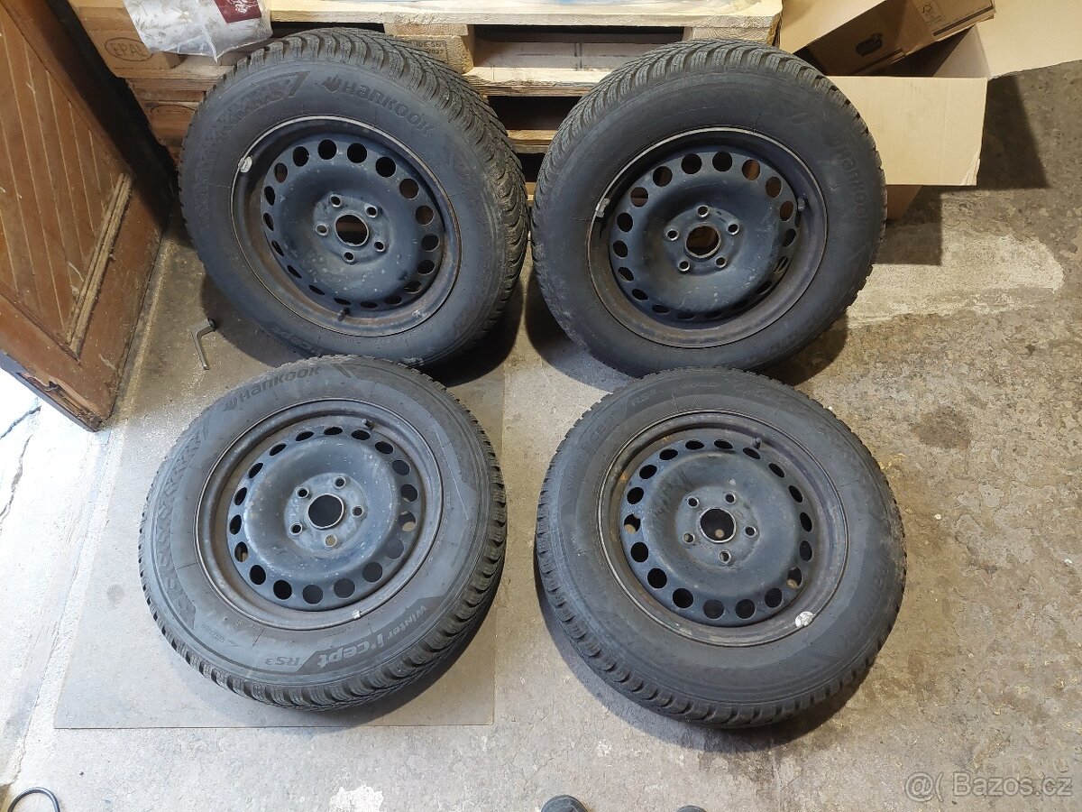 15'' disky 5x112 se zimními 195/65 s pneu 8,0 + 6,4mm