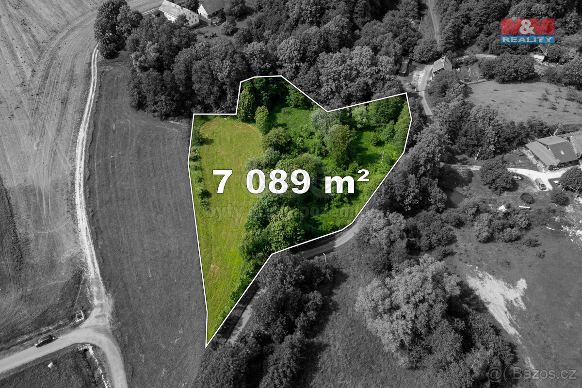 Prodej pozemku k bydlení, 7089 m2, Vlčice