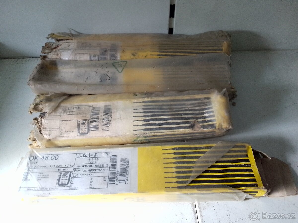 ELEKTRODY OK 48.00 NA SVÁŘENÍ KOVU 5 BALÍČKY ROZDĚLANÉ