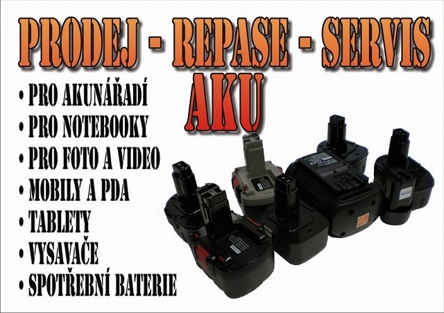 Repase akumulátorů / baterií k nářadí / baterie elektrokola