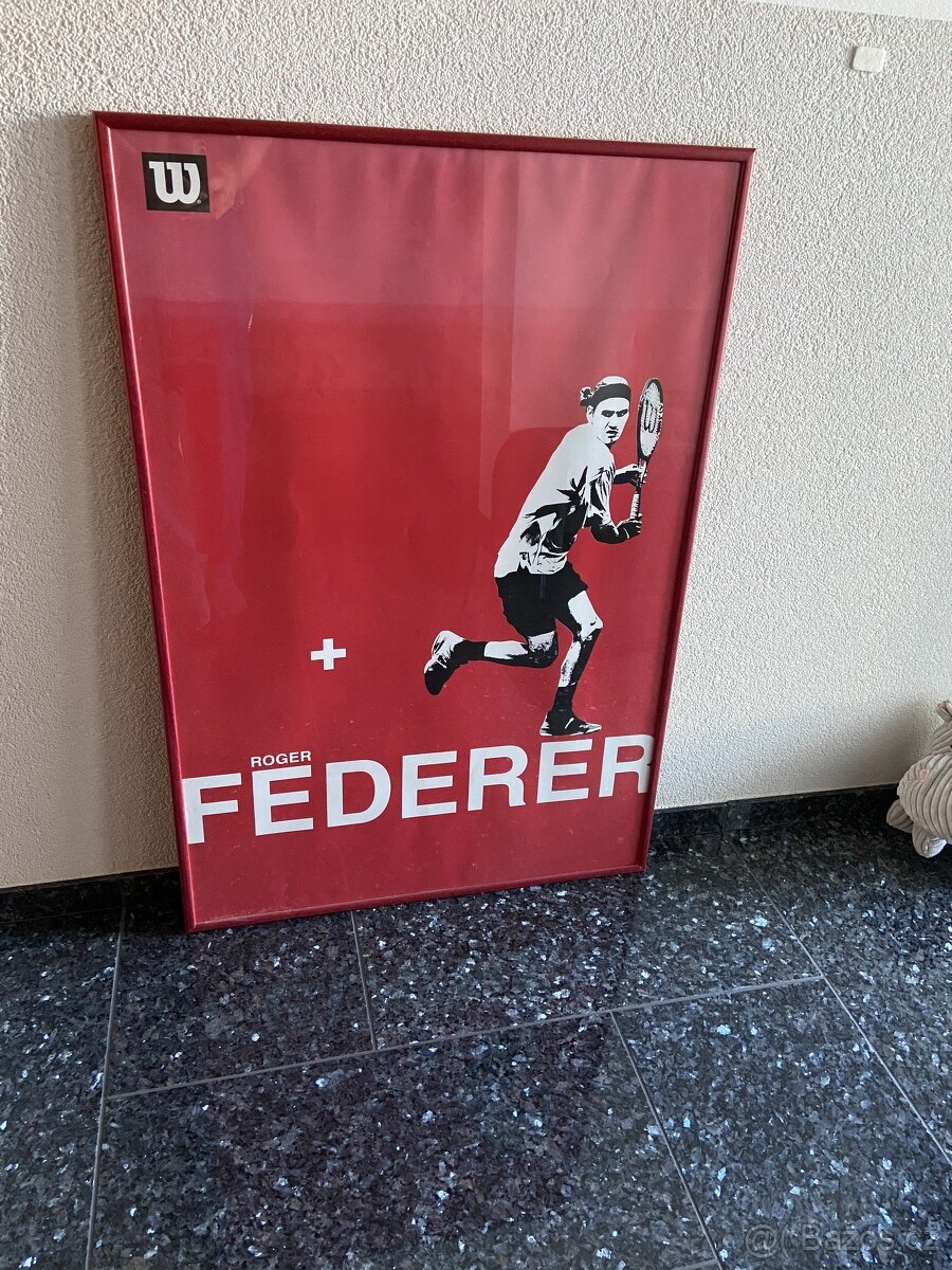 Zasklený plakát RF Roger FEDERER