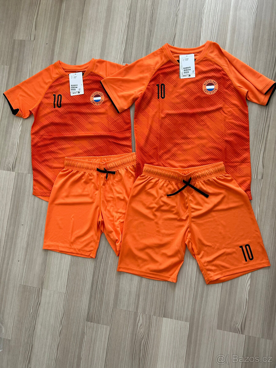 2x Fotbalový dres Holandsko H&M, v. 134/140 a 146/152 NOVÝ