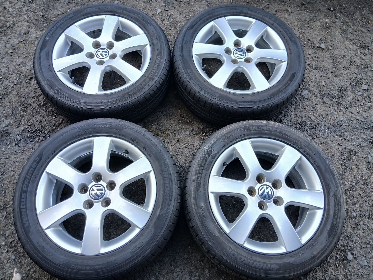 Prodám sadu ALU kol VW 195/55R15 letní
