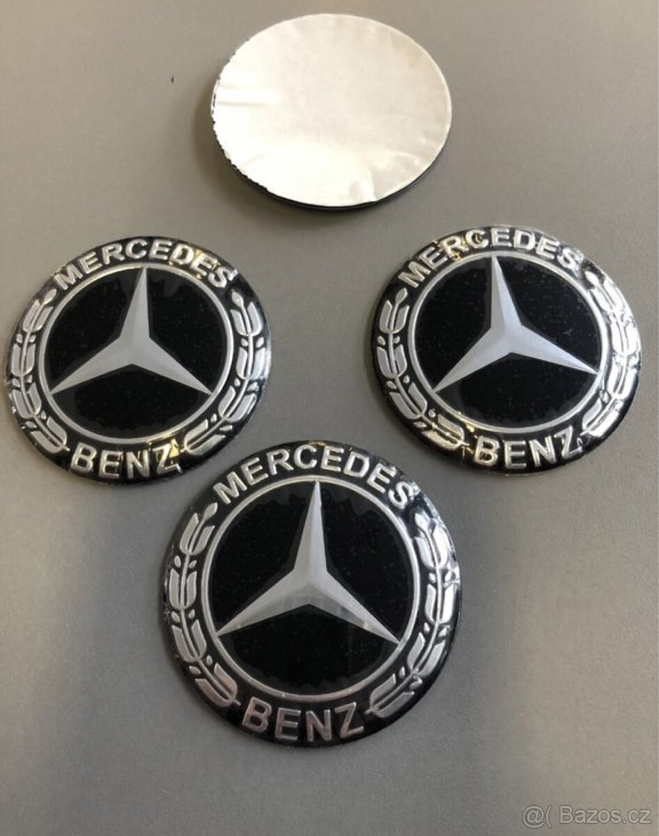 Středové pokličky /samolepky alu kola Mercedes NEW 56 mm