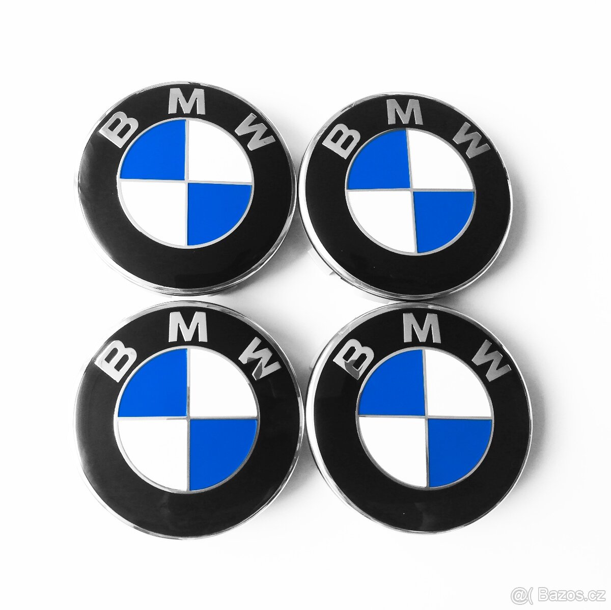 BMW - středové modro-bílé pokličky 68mm / 56mm