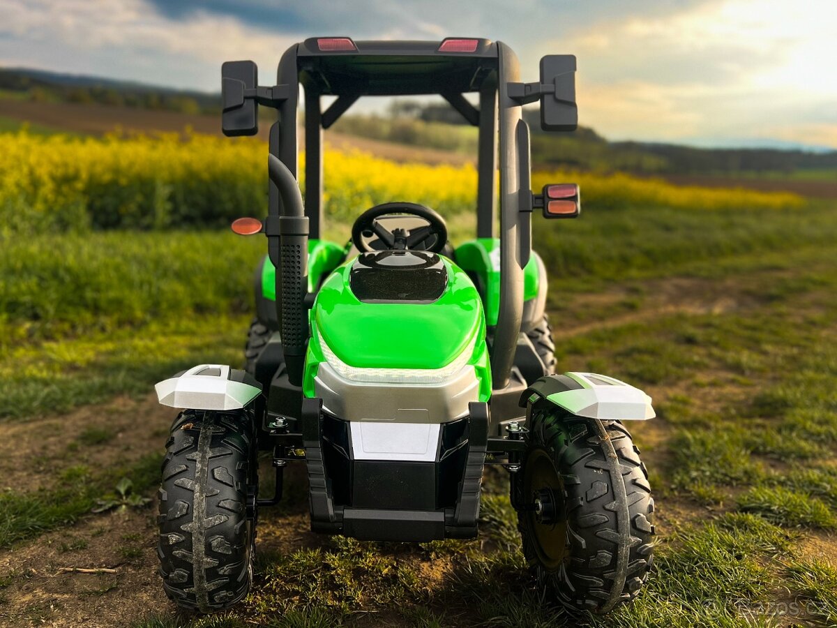 Dětský elektrický traktor 2x200W včetně valníku