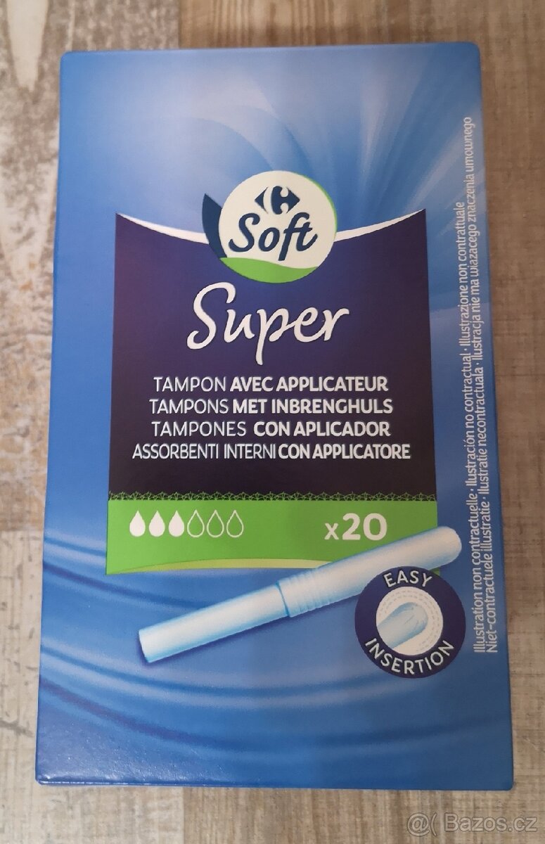 Dámské tampóny, 50 Kč, 2 ks