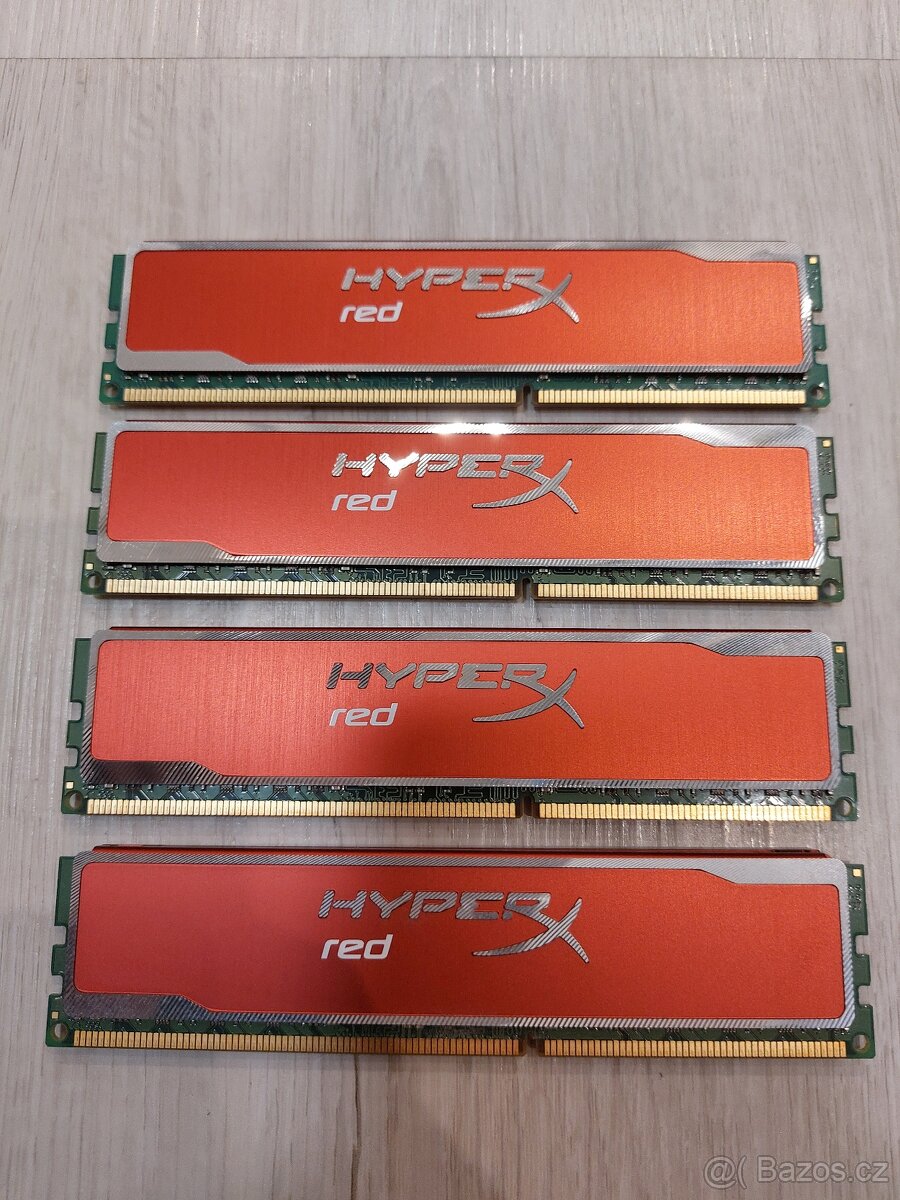 5ks 32GB DDR3 HYPERX RED 1600Mhz (4x8GB)