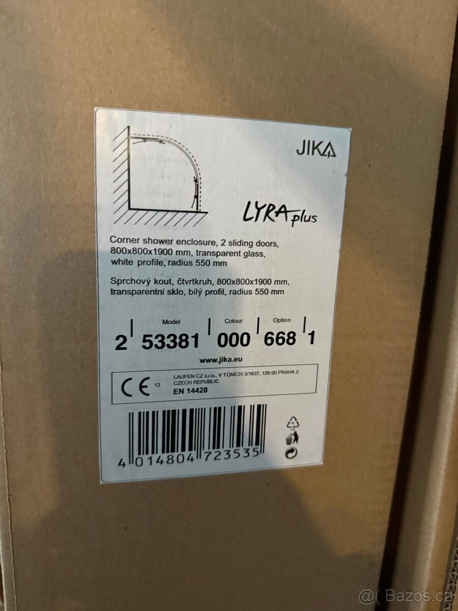 ZÁSTĚNA SPRCHOVÁ S PLASTOVOU VANIČKOU