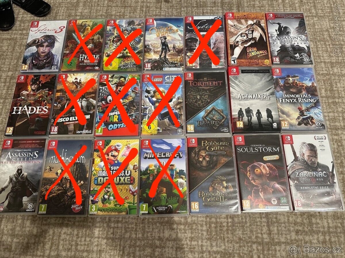Nintendo Switch Hry Witcher, Mario, Zelda, Minecraft a další