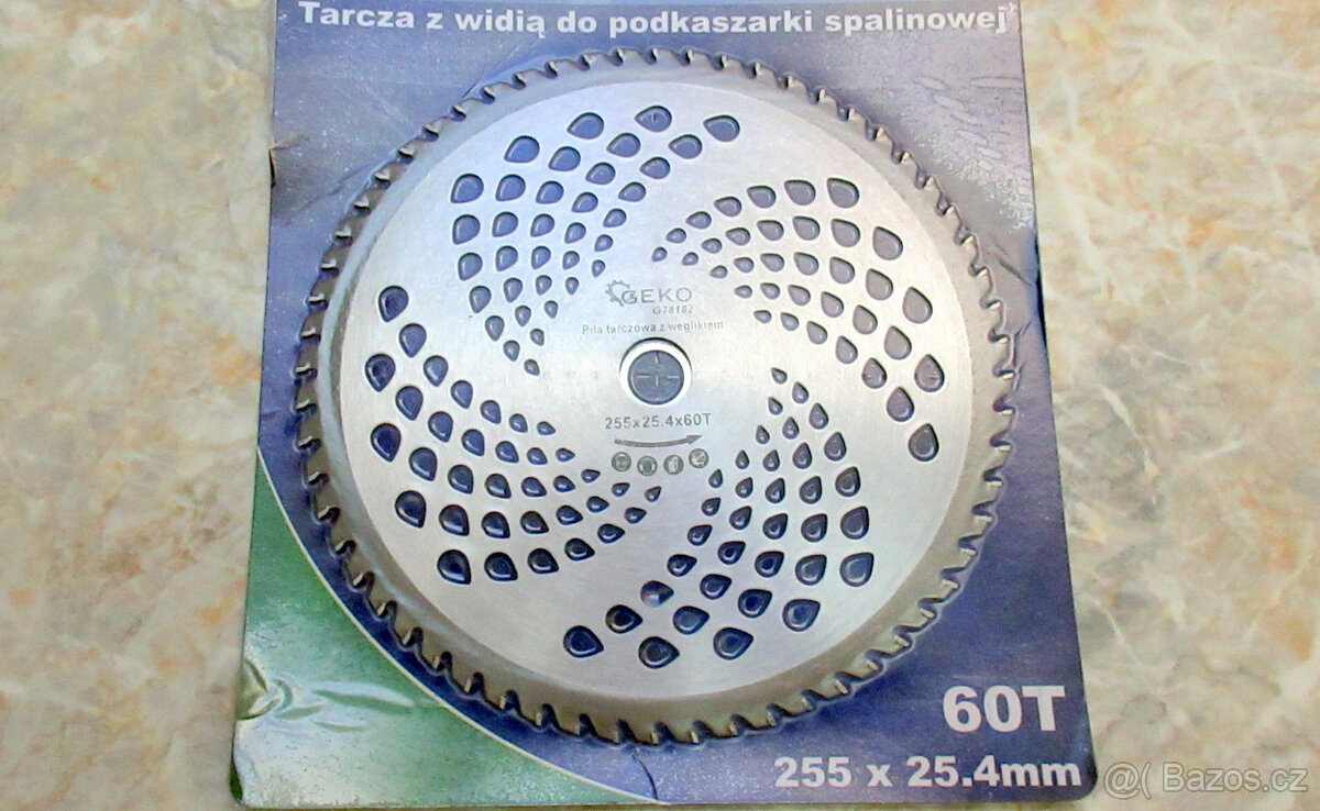 Kotouč s vid. zuby pr.255mm 40-60zubů pro křovinořez