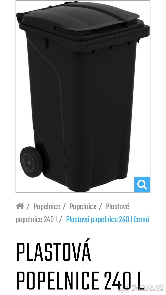 Plastová popelnice 240l
