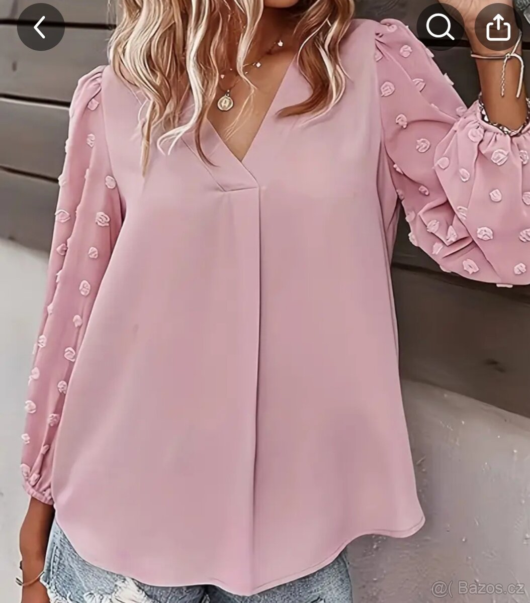 Růžová halenka velikost xl Nova