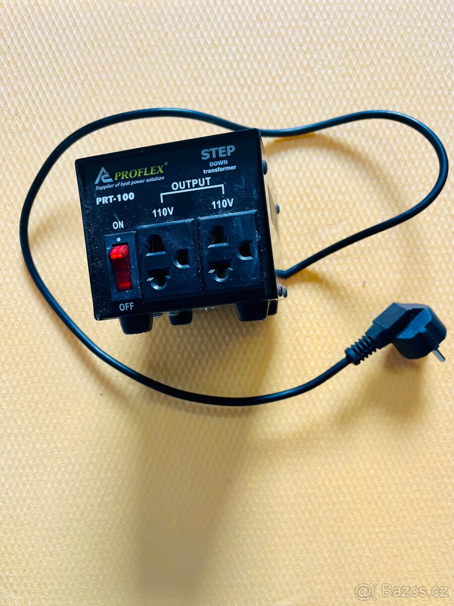 Transformátor - proflex prt-100 měnič napětí 230V/110V 100W