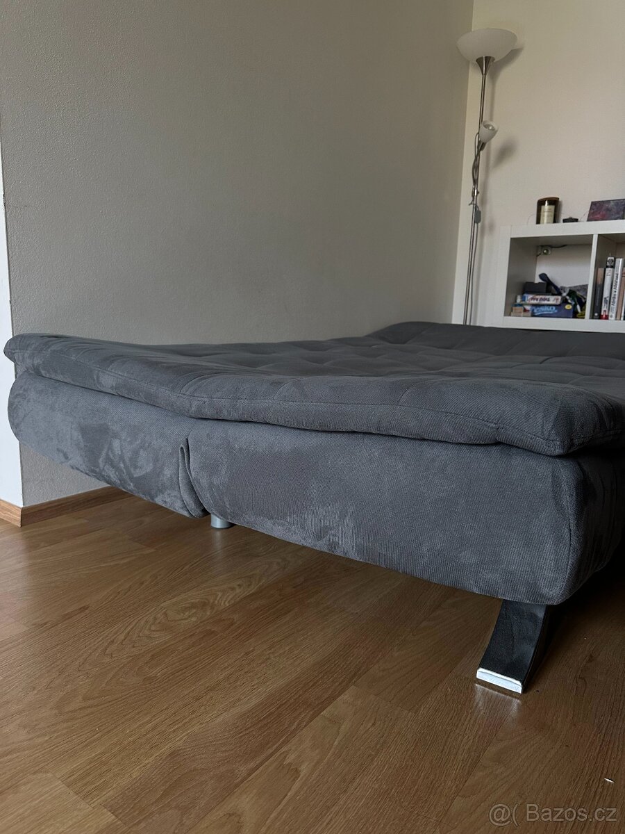2 x Šedá Rozkládací sedačka (Gauč)