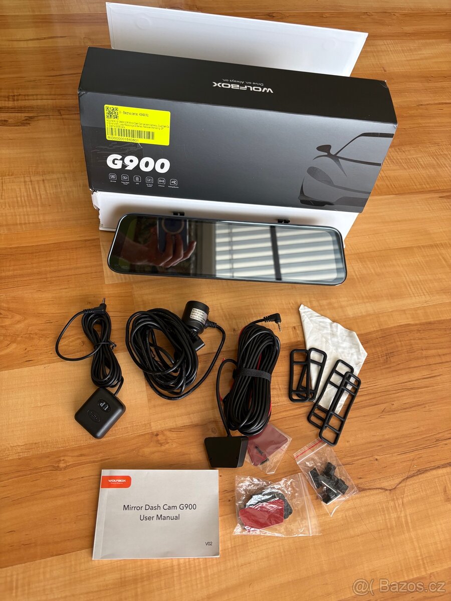 WOLFBOX Autokamera 4K + 2,5K pro zpětná zrcátka