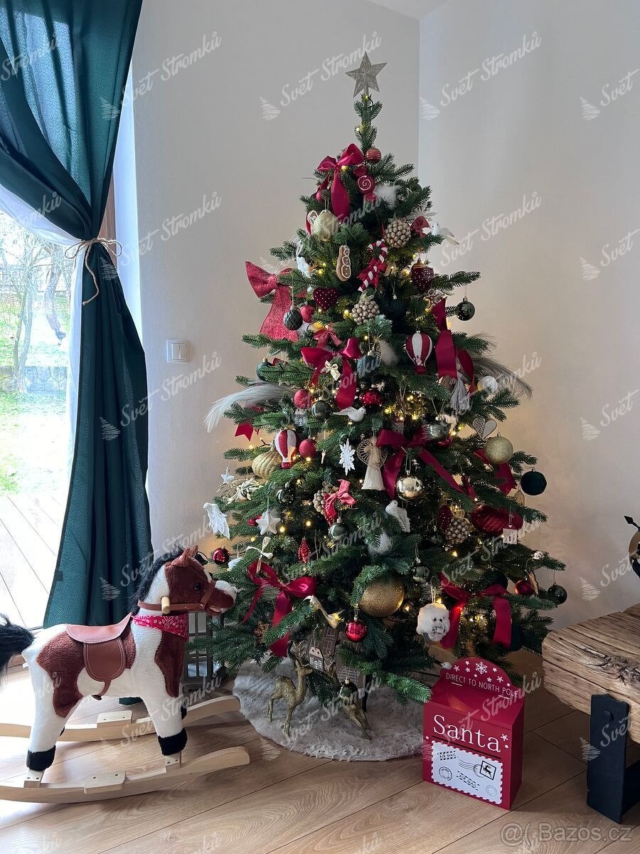 Smrk Exclusive přírodní 3D - umělý vánoční stomek 180 cm