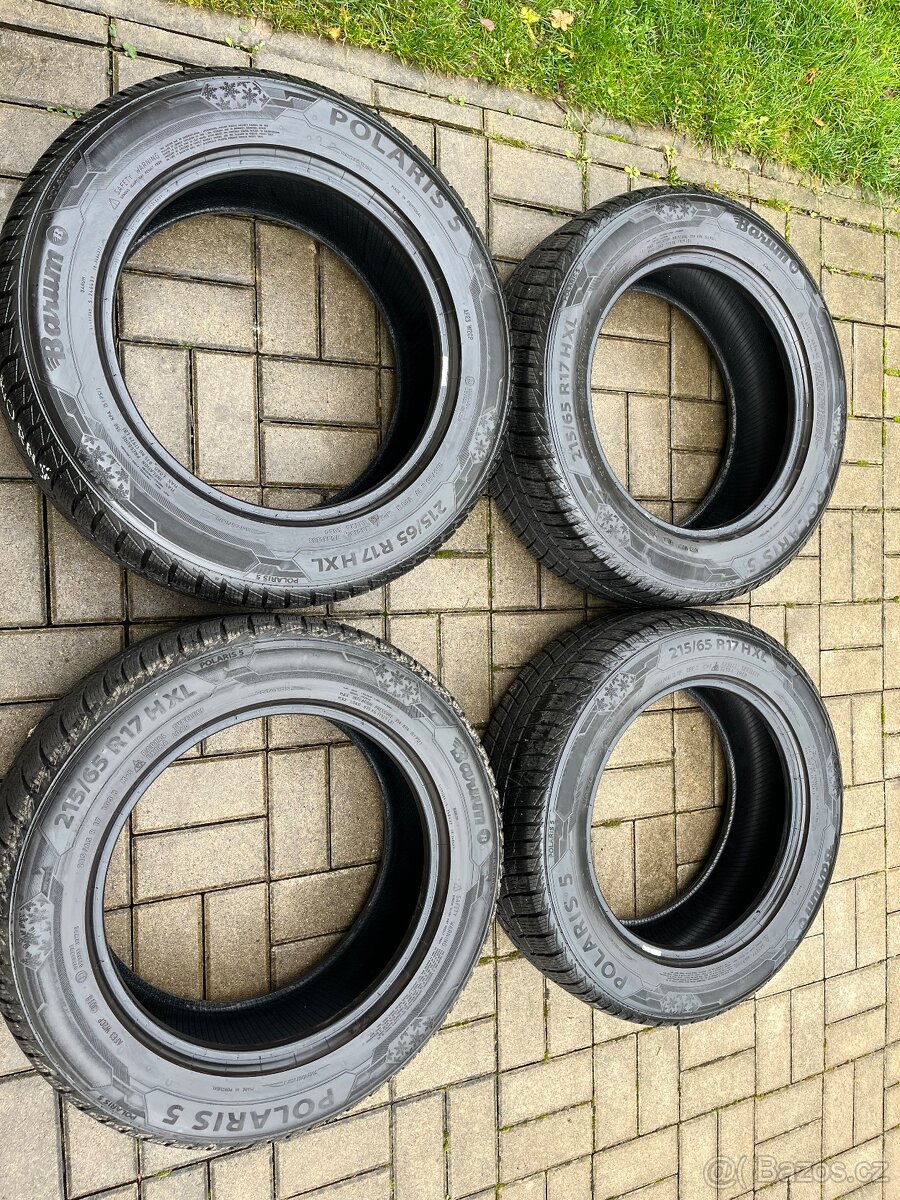 4x zimní pneu Barum 215/65 R17 XL vzorek 80%