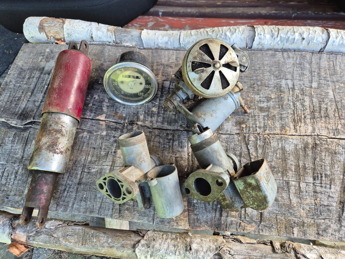 Dily na jawa ČZ karburátor tlumič tachometr