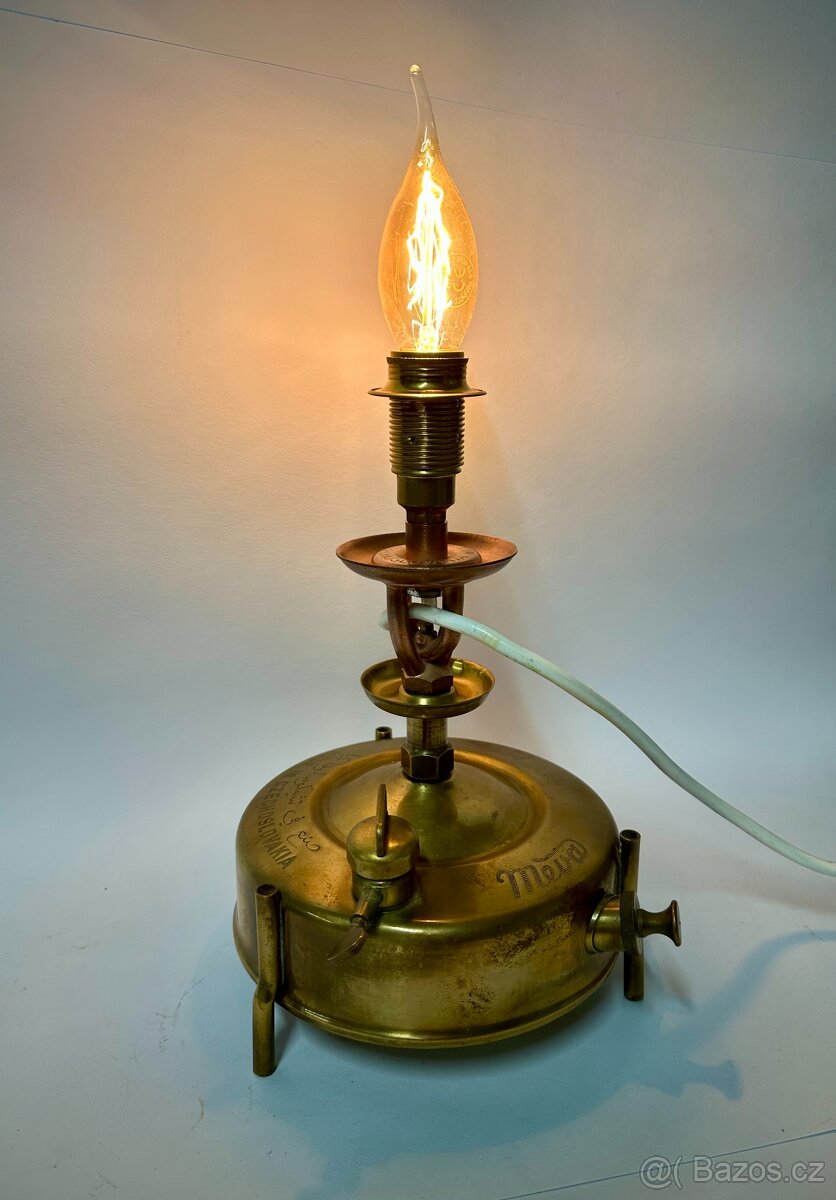 Stará krásná lampa MEVA předělaná na elektro TOP KOUSEK