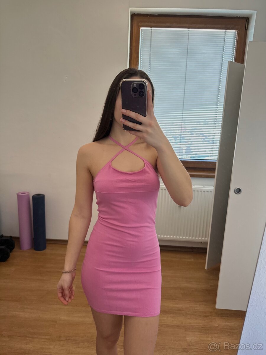 Nové přiléhavé šaty mango viskóza