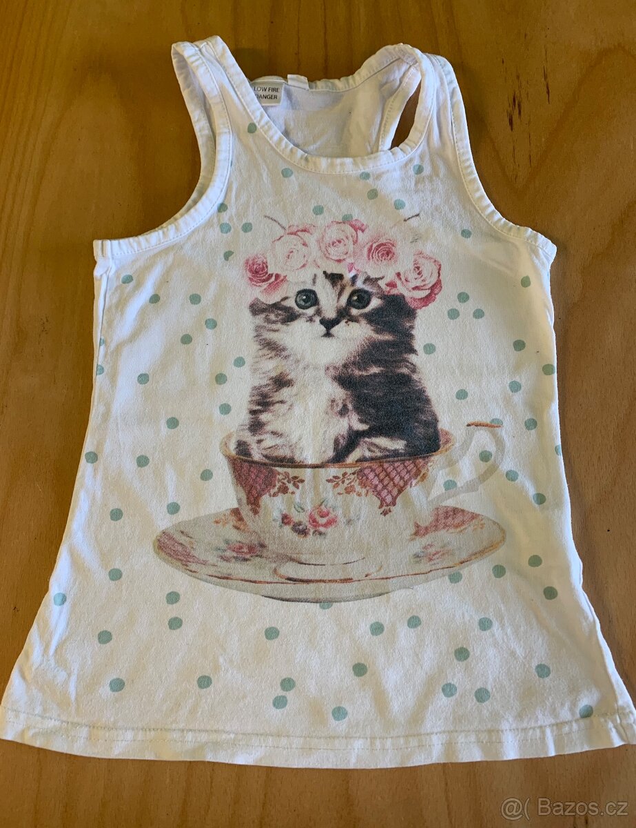 Dívčí tílko s kočkou