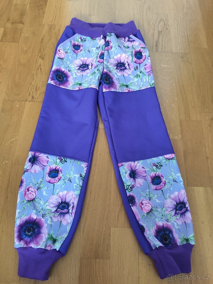Softshellové kalhoty Květy v 122 - nové