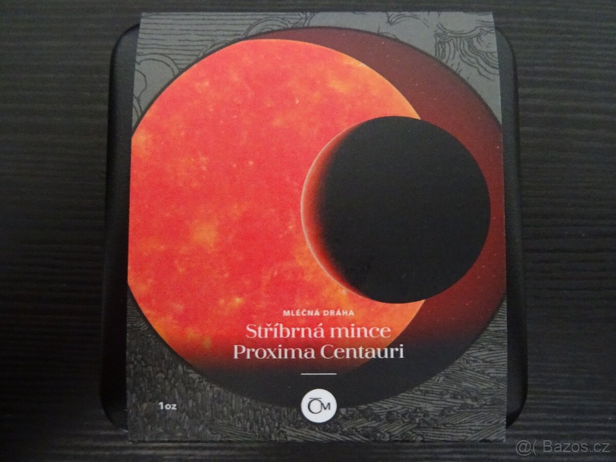 Stříbrná mince Mléčná dráha - Proxima Centauri proof