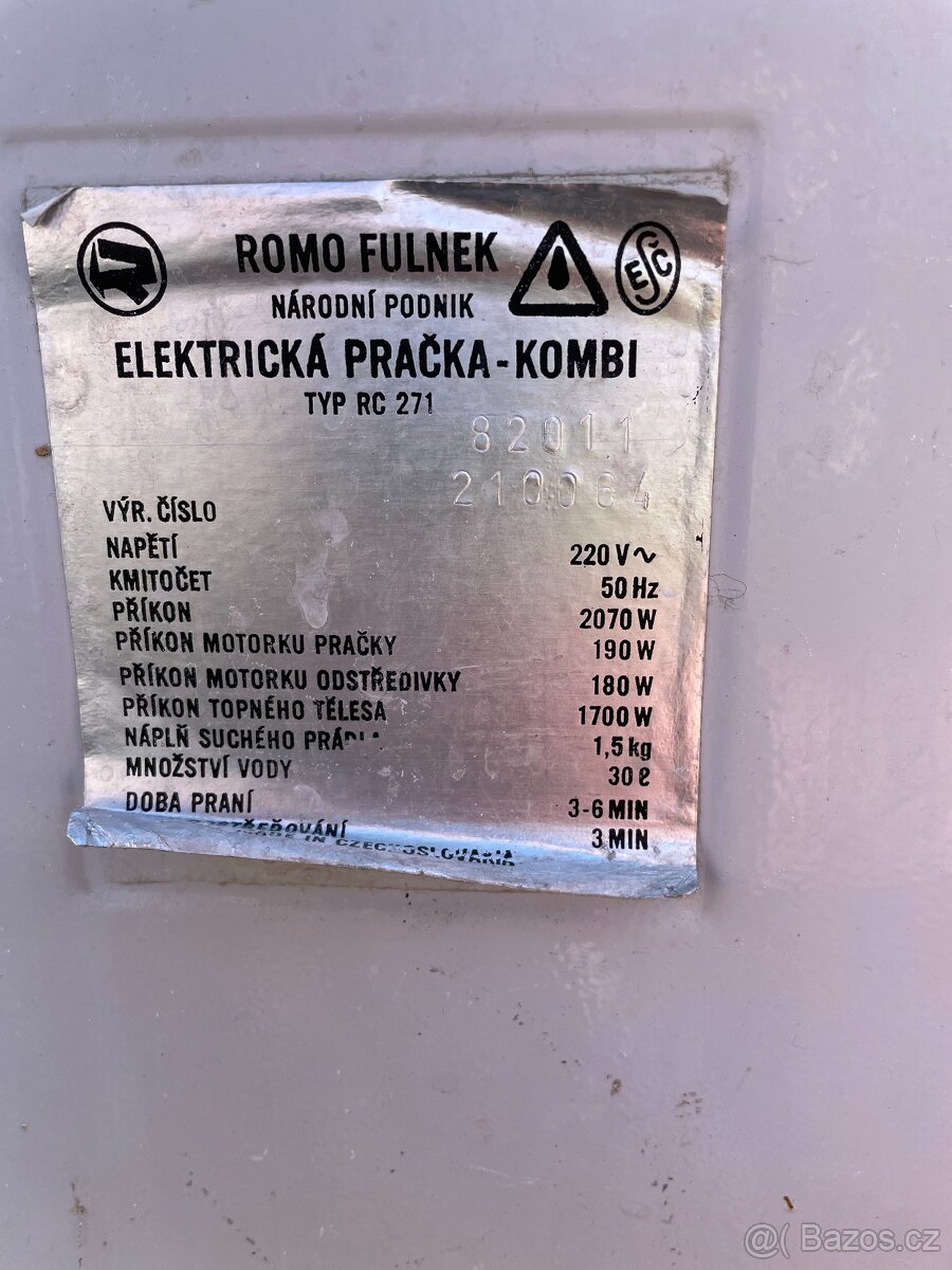 Elektrická pračka KOMBI