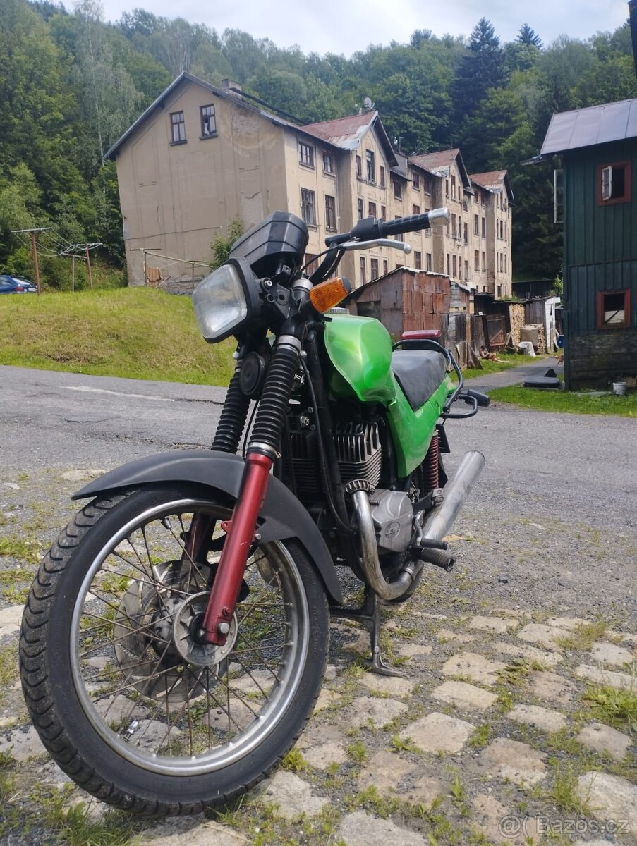 Jawa 640 + přívěsný vozík pav